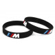 Rubber wrist band M-Power silicone wristband (Black) | races-shop.com