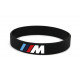 Rubber wrist band M-Power silicone wristband (Black) | races-shop.com