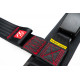 Seatbelts and accessories 4 point safety belts RACES Classic series, 2" (50mm), black | races-shop.com