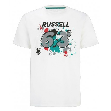 T-shirts T-shirt MERCEDES AMG PETRONAS F1 George Russell 63, white | races-shop.com