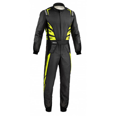 Suits FIA race suit Sparco INFINITY 5.0 TG grey/yellow | races-shop.com