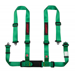 4 point safety belts RACES Classic series, 2" (50mm), green
