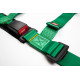 Seatbelts and accessories 4 point safety belts RACES Classic series, 2" (50mm), green | races-shop.com