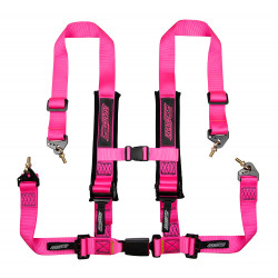 4 point safety belts RACES Tuning series, 2" (50mm), pink