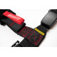 Seatbelts and accessories 4 point safety belts RACES Tuning series, 2" (50mm), black | races-shop.com