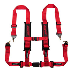 4 point safety belts RACES Tuning series, 2" (50mm), red