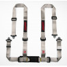4 point safety belts RACES Classic series, 2" (50mm), gray, E8 approval
