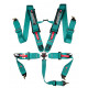 Seatbelts and accessories 5 point sport safety belts RACES Motorsport 3" (76mm) (LIMITED EDITION), aqua green | races-shop.com