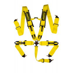 5 point safety belts RACES Motorsport series, 3" (76mm), yellow