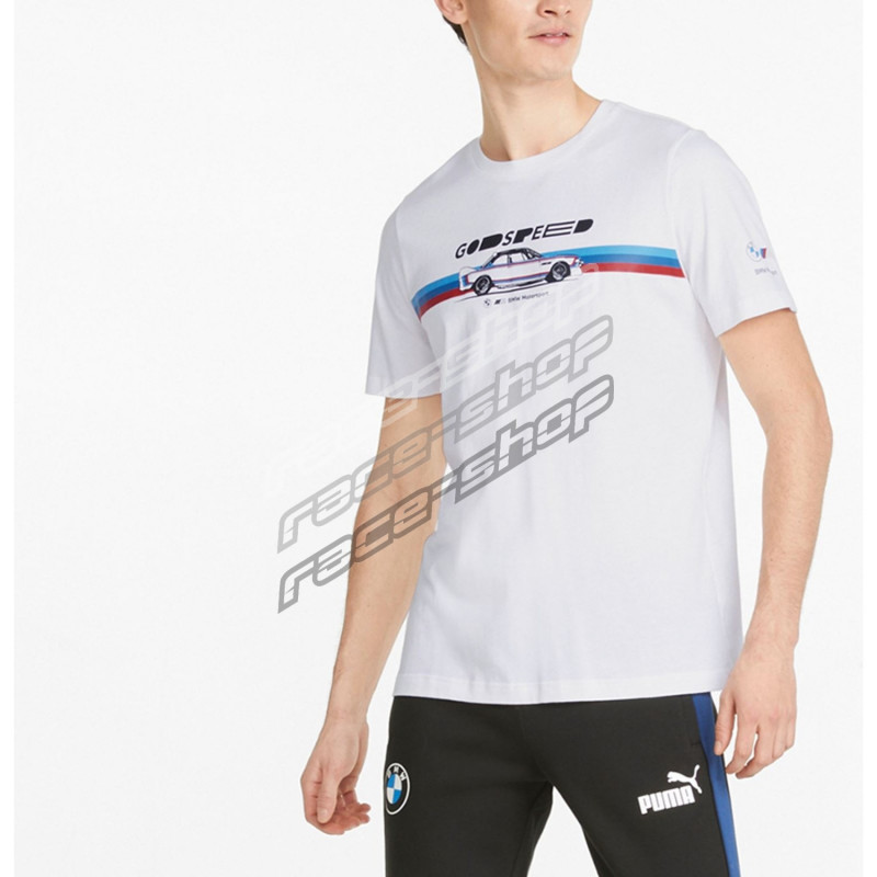 Puma BMW M Motorsport CAR GRAPHIC men T-shirt, white | Sport-T-Shirts