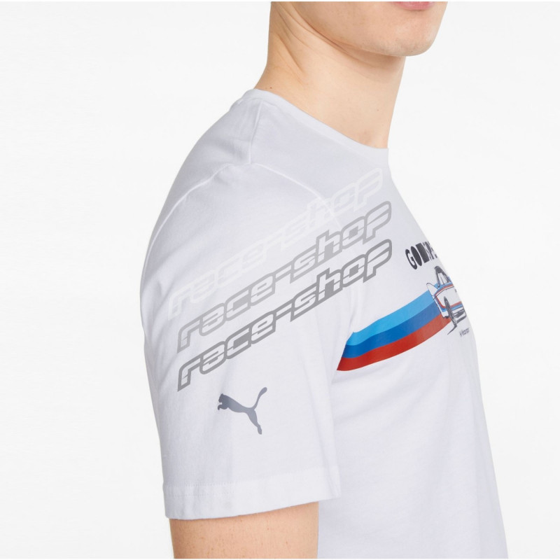 BMW M Motorsport T-Shirt för män (vit)