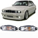 Lighting RACES front indicators for bulbs BMW 3ER E30 (with parking light), clear, white | races-shop.com