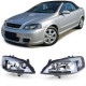 Lighting Clear glass headlights black for Opel Astra G 97-04 | races-shop.com