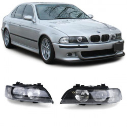 Headlights with white turn signals right + left fits BMW 5 series E39 95-00
