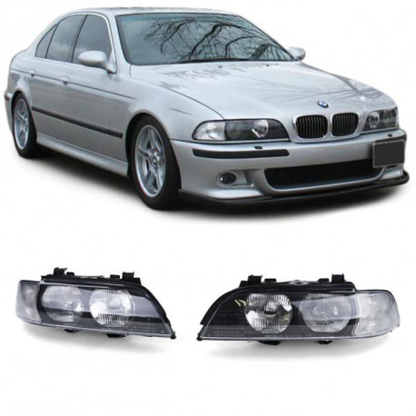 Lighting Headlights with white turn signals right + left fits BMW 5 series E39 95-00 | races-shop.com