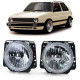 Lighting RACES headlights (Angel Eyes) for VW Golf 2 83-91, clear, chrome | races-shop.com
