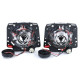 Lighting RACES headlights (Angel Eyes) for VW Golf 2 83-91, clear, chrome | races-shop.com