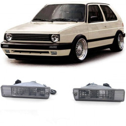 Clear glass turn signal Smoke with parking light for VW Golf 2 GL from 89