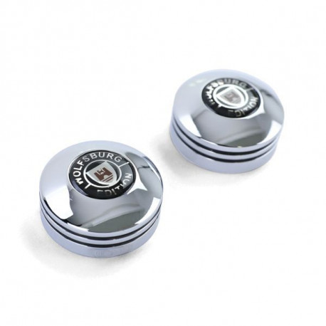 Mirrors and mirror covers Mirror adjustment knobs chrome Wolfsburg Edition for VW Golf 3 Vento 91-97 Polo 6N | races-shop.com