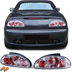 Clear glass taillights chrome fit for Rover MG F Convertible RD TF 95-05