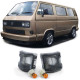 Lighting Black turn signals Smoke pair Left Right for VW T3 Bus Box Transporter 79-92 | races-shop.com