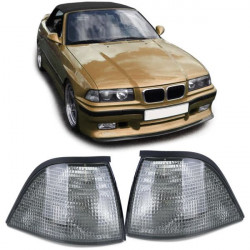 Turn signal Black Smoke pair fits BMW 3 Series E36 Coupe Convertible 91-99