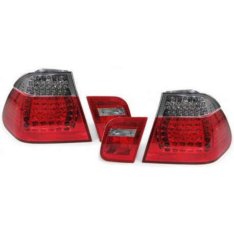 Lighting LED taillights red black facelift look suitable for BMW 3 series E46 sedan 98-01 | races-shop.com