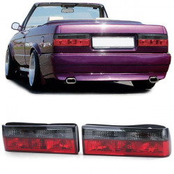 RACES tail lights for BMW E30 prefacelift sedan convertible M3, red-black, clear