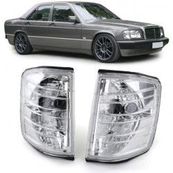 Clear glass turn signal chrome for Mercedes 190 W201 82-93