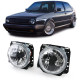 Lighting Clear glass Angel Eyes headlights with crosshairs fit for VW Golf 2 83-92 | races-shop.com