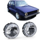 Lighting Clear glass Angel Eyes headlights with crosshairs black for VW Golf 1 + Cabrio | races-shop.com
