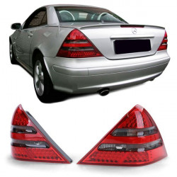 LED Taillights Red Black Pair for Mercedes SLK R170 96-04