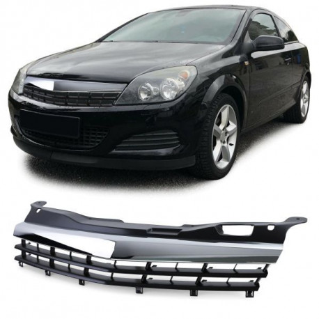 Body kit and visual accessories Sport grille without emblem with chrome for Opel Astra H GTC TwinTop 05-10 | races-shop.com