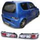 Lighting Clear glass taillights black fit for Fiat Seicento 600 1998-2009 | races-shop.com