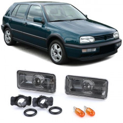 RACES side indicators for VW Golf 3 Vento Passat 35i, black-smoke, black chrome