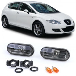 RACES side indicators for Seat Ibiza 3 Leon Toledo Cordoba, black chrome, clear
