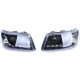 Lighting Headlights with LED daytime running light optics black for VW Transporter Bus T5 03-09 | races-shop.com