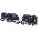 Lighting Headlights with LED daytime running light optics black for VW Transporter Bus T5 03-09 | races-shop.com