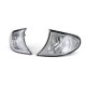 Lighting Clear glass turn signal chrome pair fits BMW 3 Series E46 Sedan Touring 01-05 | races-shop.com