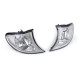 Lighting Clear glass turn signal chrome pair fits BMW 3 Series E46 Sedan Touring 01-05 | races-shop.com