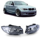 Lighting RACES headlights for BMW E81 E82 E87 E88 04 (H7), black | races-shop.com