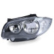 Lighting RACES headlight for BMW 1ER E81 E82 E87 E88 07 (H7), black, left | races-shop.com