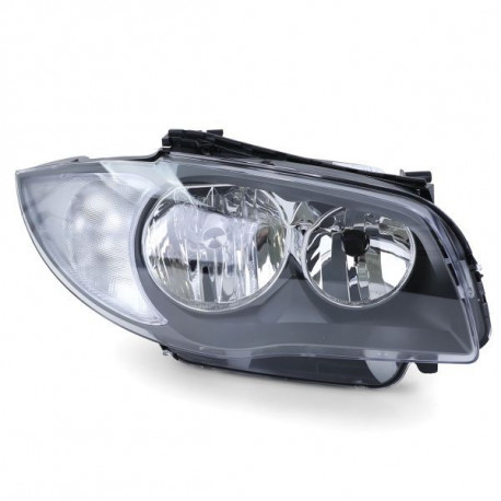 Lighting RACES headlight for BMW 1ER E81 E82 E87 E88 07 (H7), black, right | races-shop.com