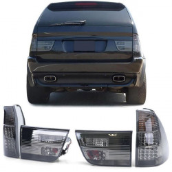 RACES tail lights for BMW X5 E53 99-03, black-smoke, clear