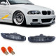 Lighting Clear glass side indicators Black Smoke pair fits BMW 3 Series E46 98-03 | races-shop.com