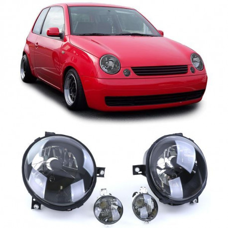 Lighting Black clear glass headlights + turn signals for VW Lupo 98-05 | races-shop.com