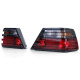 Lighting Taillights Red Black Pair for Mercedes W124 Sedan Coupe Convertible 85-93 | races-shop.com