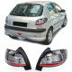 Lighting Led taillights black chrome for Peugeot 206 3+5türer from 98 | races-shop.com