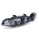 Lighting Black Angel Eye Projector Headlights with LED Indicator fit for BMW E39 95-00 | races-shop.com
