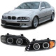 Lighting Black Angel Eye Projector Headlights with LED Indicator fit for BMW E39 95-00 | races-shop.com